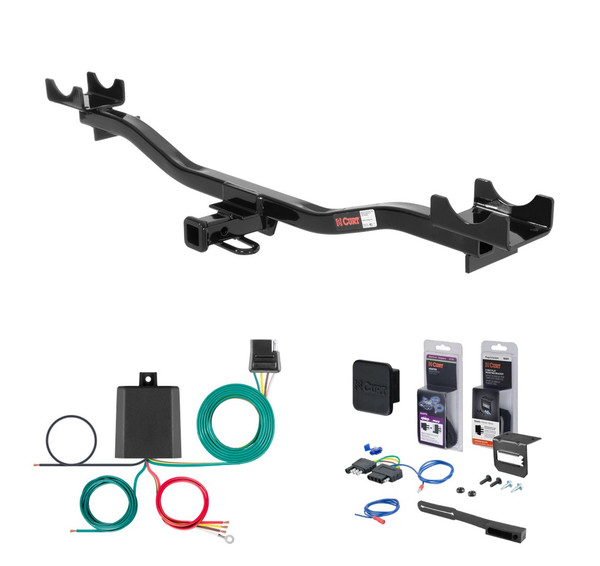 2007 - 2009 Mercedes-Benz E63 AMG Sedan and wagon Curt 1-1/4" Class 1 Trailer Tow Hitch + 5-Flat Wiring Kit Tow Boat/Utility Trailer with Surge Brakes 11701 - CURT
