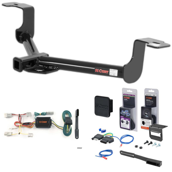08 - 10 Honda Accord Sedan Curt 1-1/4" Class 1 Trailer Tow Hitch + 5-Flat Wiring Kit Tow Boat/Utility Trailer with Surge Brakes 11496 - CURT