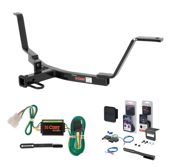 2007 - 2011 Honda CR-V Curt 1-1/4" Class 1 Trailer Tow Hitch + 5-Flat Wiring Kit Tow Boat/Utility Trailer with Surge Brakes 11555 - CURT