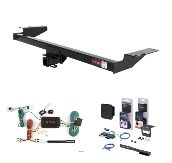 2004 - 2009 Nissan Quest Curt 2" Class 3 Trailer Tow Hitch + 5-Flat Wiring Kit Tow Boat/Utility Trailer with Surge Brakes 13563 - CURT