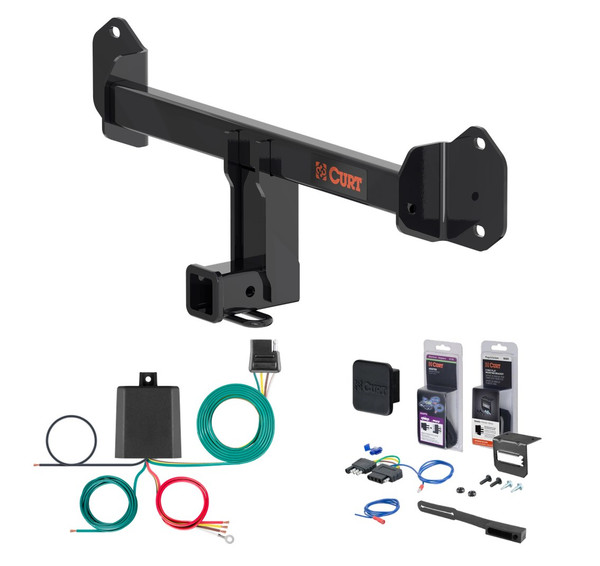 2011 - 2021 BMW X3 Curt 2" Class 3 Trailer Tow Hitch + 5-Flat Wiring Kit Tow Boat/Utility Trailer with Surge Brakes 13578 - CURT
