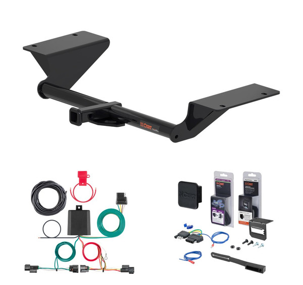 2018 - 2022 Honda Accord Sedan, excluding hybrid Curt 1-1/4" Class 1 Trailer Tow Hitch + 5-Flat Wiring Kit Tow Boat/Utility Trailer with Surge Brakes 11525 - CURT
