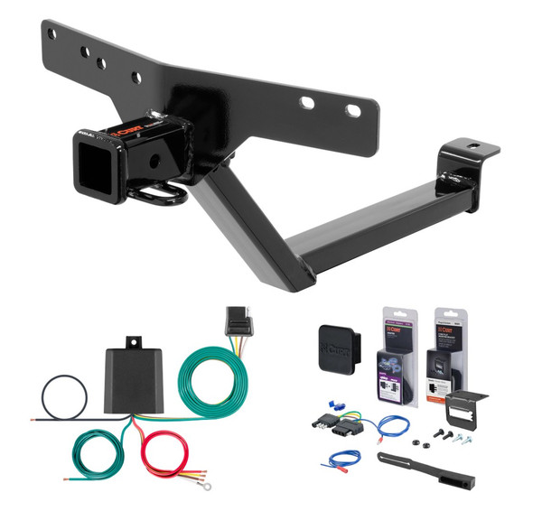 2000 - 2006 BMW X5 Curt 2" Class 3 Trailer Tow Hitch + 5-Flat Wiring Kit Tow Boat/Utility Trailer with Surge Brakes 13162 - CURT