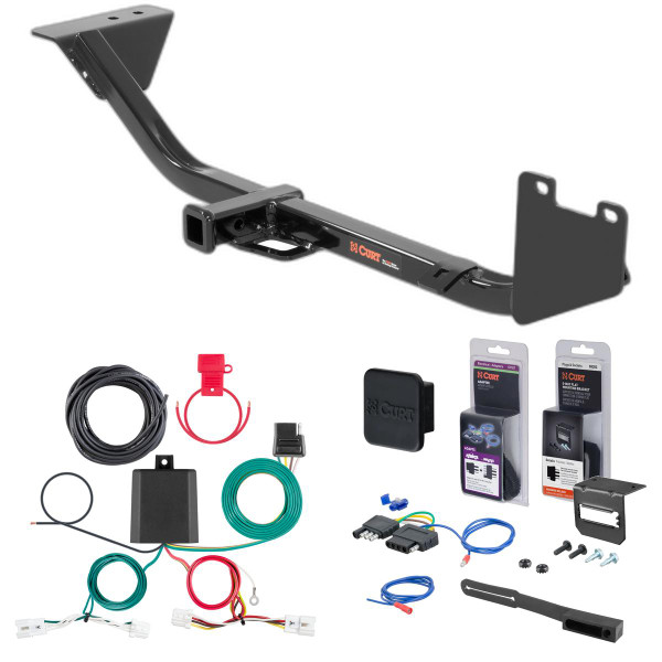 20 - 22 Nissan Sentra Sedan, excluding SR, SR Turbo and Nismo Curt 1-1/4" Class 1 Trailer Tow Hitch + 5-Flat Wiring Kit Tow Boat/Utility Trailer with Surge Brakes 11349 - CURT