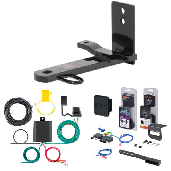 83 - 86 Toyota Tercel Curt FLAT, Class 1 Trailer Tow Hitch + 5-Flat Wiring Kit Tow Boat/Utility Trailer with Surge Brakes 11649 - CURT