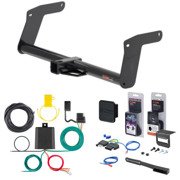 22 - 25 Lexus NX350 Excluding F Sport Curt 2" Class 3 Trailer Tow Hitch + 5-Flat Wiring Kit Tow Boat/Utility Trailer with Surge Brakes 13498 - CURT