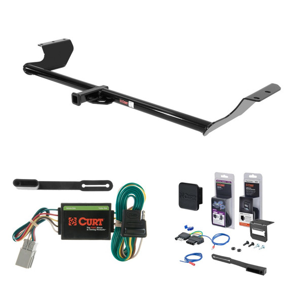 1999 - 2004 Honda Odyssey Curt 1-1/4" Class 2 Trailer Tow Hitch + 5-Flat Wiring Kit Tow Boat/Utility Trailer with Surge Brakes 12031 - CURT