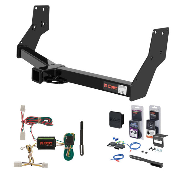 1996 - 2004 Nissan Pathfinder Curt 2" Class 3 Trailer Tow Hitch + 5-Flat Wiring Kit Tow Boat/Utility Trailer with Surge Brakes 13088 - CURT