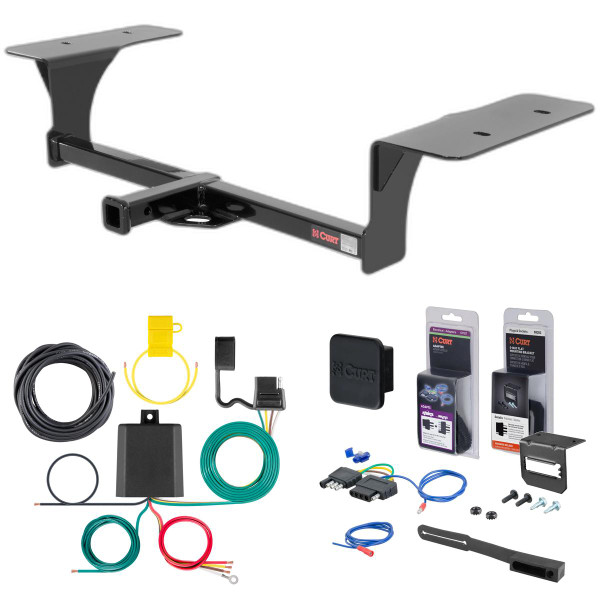09 - 14 Nissan Maxima Sedan Curt 1-1/4" Class 1 Trailer Tow Hitch + 5-Flat Wiring Kit Tow Boat/Utility Trailer with Surge Brakes 11352 - CURT