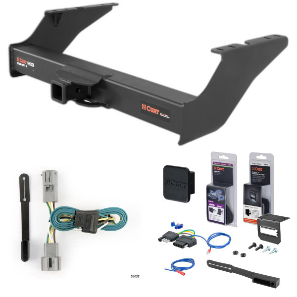 05 - 07 Ford F-350 Super Duty Excluding cab & chassis Curt 2" Class 5 Trailer Tow Hitch + 5-Flat Wiring Kit Tow Boat/Utility Trailer with Surge Brakes 15410 - CURT