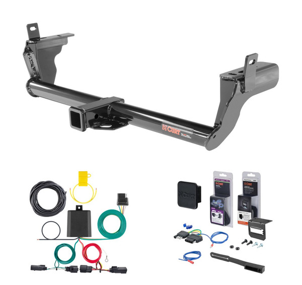 2019 - 2024 Ford Edge SE & SEL only Curt 2" Class 3 Trailer Tow Hitch + 5-Flat Wiring Kit Tow Boat/Utility Trailer with Surge Brakes 13234 - CURT