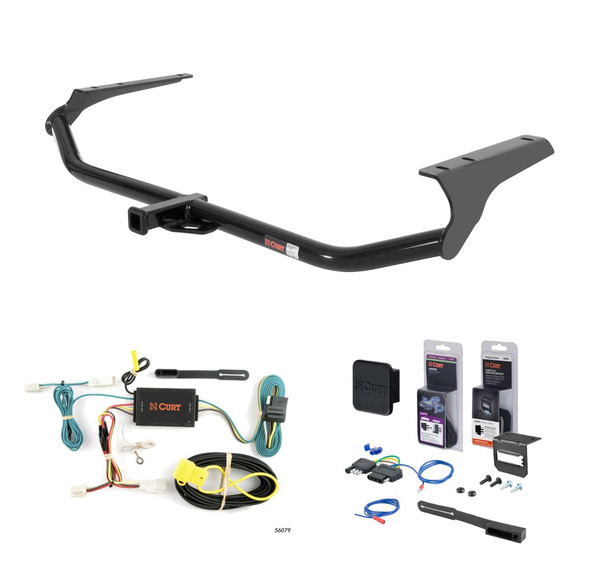 2009 - 2016 Toyota Venza Curt 1-1/4" Class 2 Trailer Tow Hitch + 5-Flat Wiring Kit Tow Boat/Utility Trailer with Surge Brakes 12341 - CURT