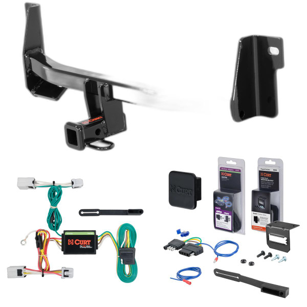 14 - 19 Nissan Versa Note Curt 1-1/4" Class 1 Trailer Tow Hitch + 5-Flat Wiring Kit Tow Boat/Utility Trailer with Surge Brakes 11378 - CURT