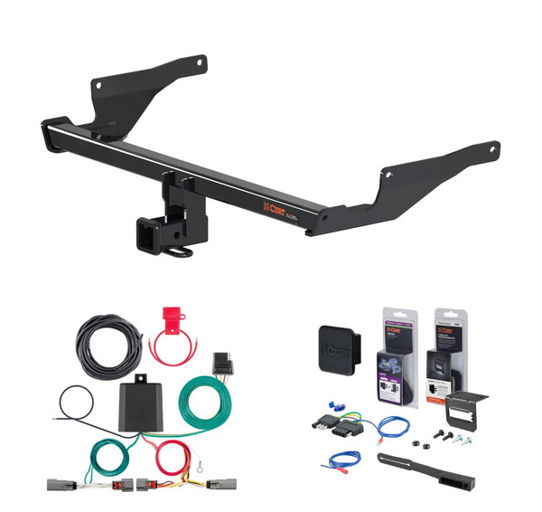 2022 - 2023 Mazda CX-5 Excluding diesel Curt 2" Class 3 Trailer Tow Hitch + 5-Flat Wiring Kit Tow Boat/Utility Trailer with Surge Brakes 13315 - CURT