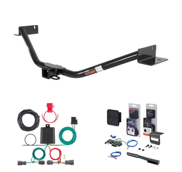 2011 - 2013 Kia Sorento Excluding SX Curt 2" Class 3 Trailer Tow Hitch + 5-Flat Wiring Kit Tow Boat/Utility Trailer with Surge Brakes 13073 - CURT