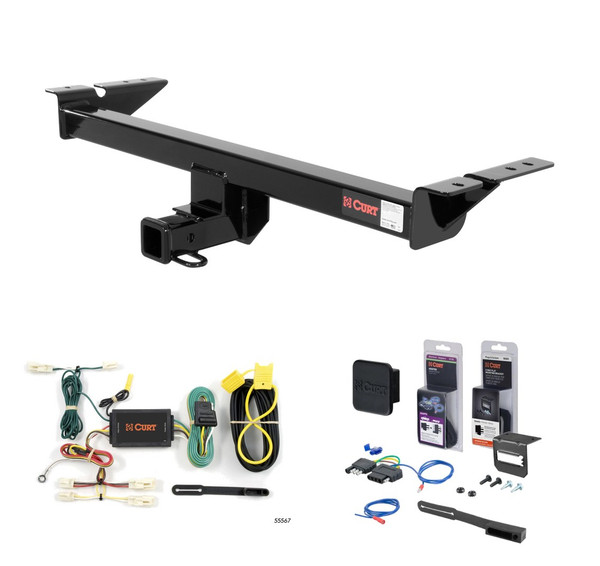 2007 - 2012 Mazda CX-7 Curt 2" Class 3 Trailer Tow Hitch + 5-Flat Wiring Kit Tow Boat/Utility Trailer with Surge Brakes 13593 - CURT