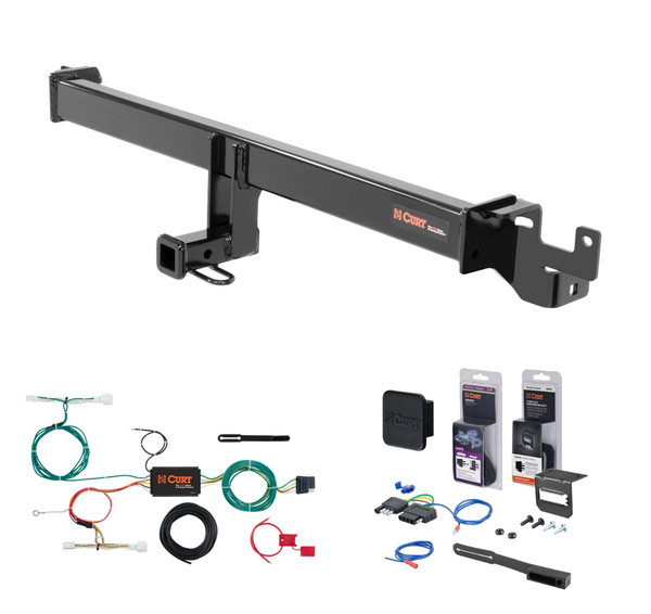 2016 - 2021 Mazda CX-3 Curt 1-1/4" Class 1 Trailer Tow Hitch + 5-Flat Wiring Kit Tow Boat/Utility Trailer with Surge Brakes 11418 - CURT
