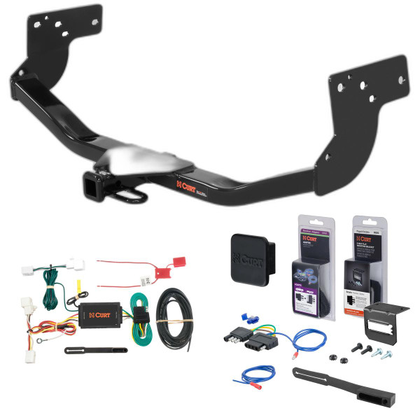 07 - 15 Mazda CX-9 Curt 1-1/4" Class 2 Trailer Tow Hitch + 5-Flat Wiring Kit Tow Boat/Utility Trailer with Surge Brakes 12112 - CURT