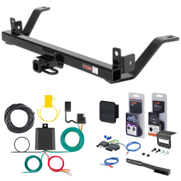 89 - 97 Mercury Cougar Curt 1-1/4" Class 2 Trailer Tow Hitch + 5-Flat Wiring Kit Tow Boat/Utility Trailer with Surge Brakes 12053 - CURT