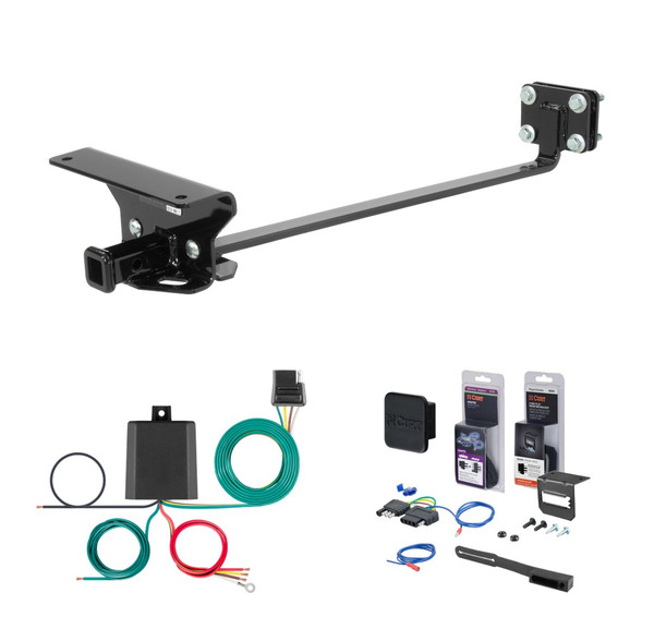 2008 - 2013 Mercedes-Benz C300 Curt 1-1/4" Class 1 Trailer Tow Hitch + 5-Flat Wiring Kit Tow Boat/Utility Trailer with Surge Brakes 11030 - CURT