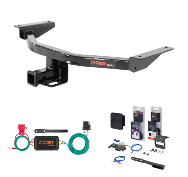 2016 - 2023 Mazda CX-9 Curt 2" Class 3 Trailer Tow Hitch + 5-Flat Wiring Kit Tow Boat/Utility Trailer with Surge Brakes 13284 - CURT