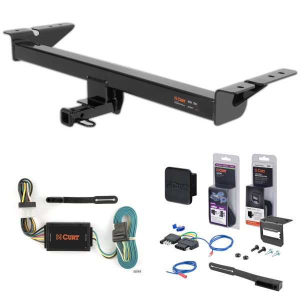 07 - 12 Mazda CX-7 Curt 1-1/4" Class 2 Trailer Tow Hitch + 5-Flat Wiring Kit Tow Boat/Utility Trailer with Surge Brakes 12093-1 - CURT