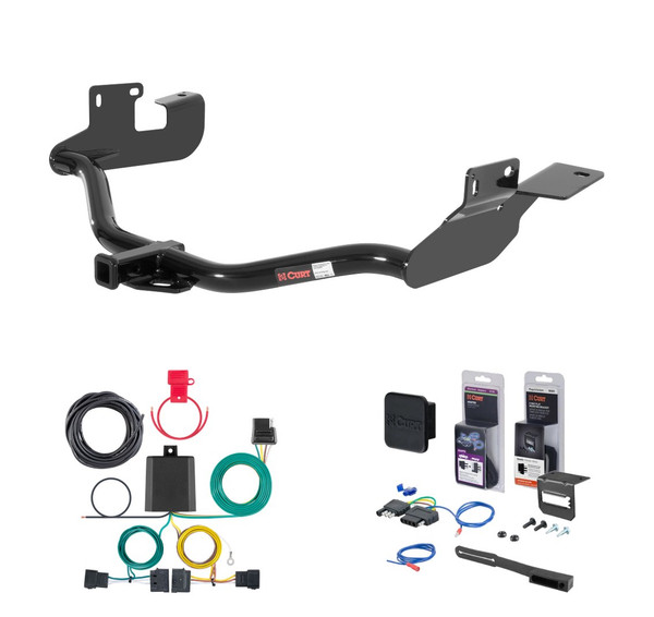 2008 - 2011 Mazda Tribute Without factory 1-1/4" receiver hitch Curt 1-1/4" Class 2 Trailer Tow Hitch + 5-Flat Wiring Kit Tow Boat/Utility Trailer with Surge Brakes 12060 - CURT