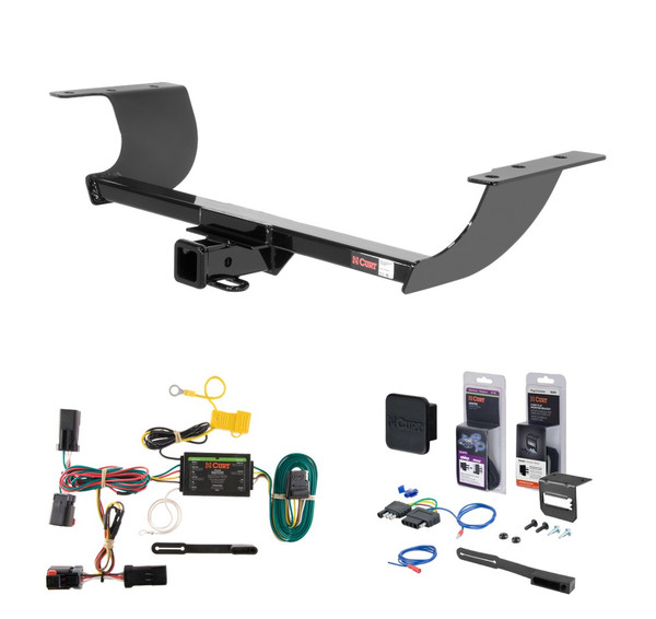2011 - 2014 Chrysler 300C Curt 2" Class 3 Trailer Tow Hitch + 5-Flat Wiring Kit Tow Boat/Utility Trailer with Surge Brakes 13093 - CURT