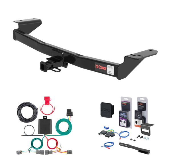 2010 - 2015 Hyundai Tucson Curt 1-1/4" Class 2 Trailer Tow Hitch + 5-Flat Wiring Kit Tow Boat/Utility Trailer with Surge Brakes 12030 - CURT