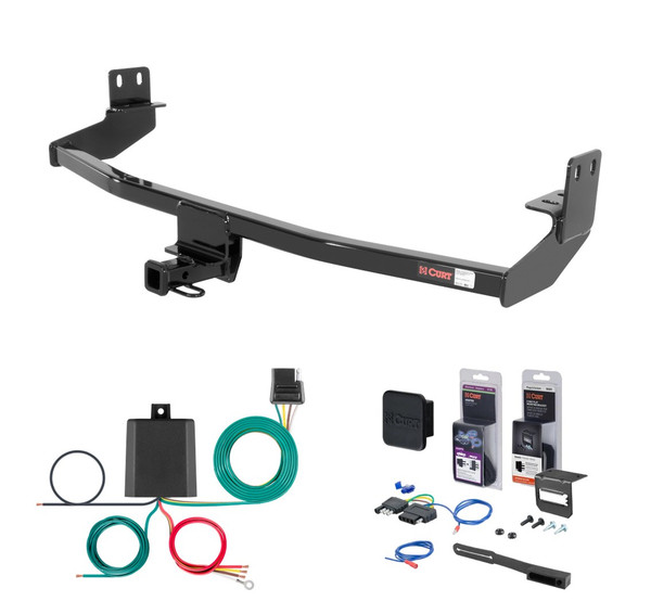 2000 Chrysler PT Cruiser Curt 1-1/4" Class 1 Trailer Tow Hitch + 5-Flat Wiring Kit Tow Boat/Utility Trailer with Surge Brakes 11132 - CURT