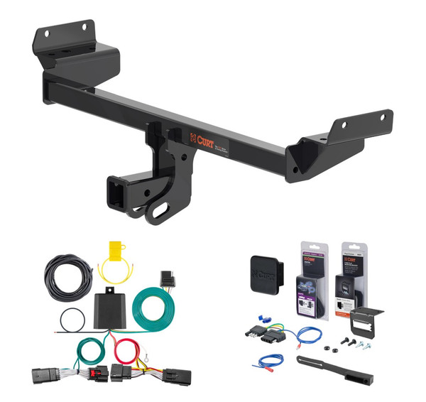2019 - 2023 Lincoln Nautilus Curt 2" Class 3 Trailer Tow Hitch + 5-Flat Wiring Kit Tow Boat/Utility Trailer with Surge Brakes 13452 - CURT