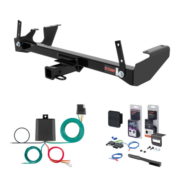 1978 - 1997 Dodge Van (full size) Excluding factory step bumper Curt 2" Class 3 Trailer Tow Hitch + 5-Flat Wiring Kit Tow Boat/Utility Trailer with Surge Brakes 13041 - CURT