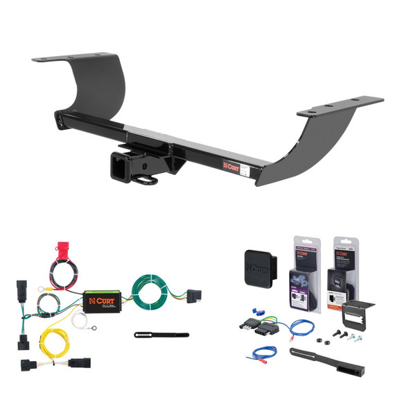 2015 - 2016 Dodge Charger Curt 2" Class 3 Trailer Tow Hitch + 5-Flat Wiring Kit Tow Boat/Utility Trailer with Surge Brakes 13093 - CURT