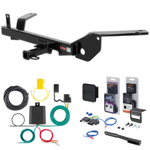 86 - 99 Ford Taurus Wagon Curt 1-1/4" Class 2 Trailer Tow Hitch + 5-Flat Wiring Kit Tow Boat/Utility Trailer with Surge Brakes 12232 - CURT