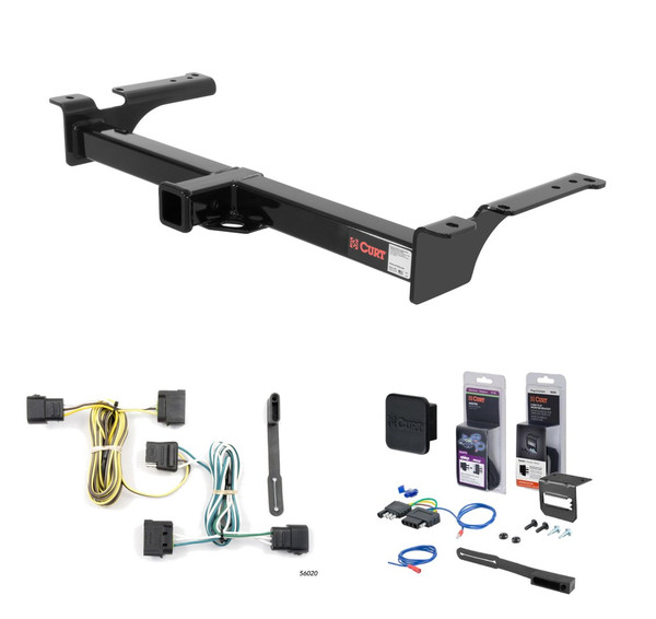 2004 - 2006 Ford Econoline van Curt 2" Class 4 Trailer Tow Hitch + 5-Flat Wiring Kit Tow Boat/Utility Trailer with Surge Brakes 14053 - CURT