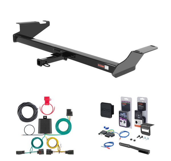 2011 - 2020 Dodge Grand Caravan Curt 1-1/4" Class 2 Trailer Tow Hitch + 5-Flat Wiring Kit Tow Boat/Utility Trailer with Surge Brakes 12264 - CURT