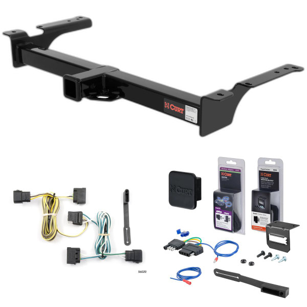 04 - 06 Ford Econoline van Curt 2" Class 3 Trailer Tow Hitch + 5-Flat Wiring Kit Tow Boat/Utility Trailer with Surge Brakes 13053 - CURT