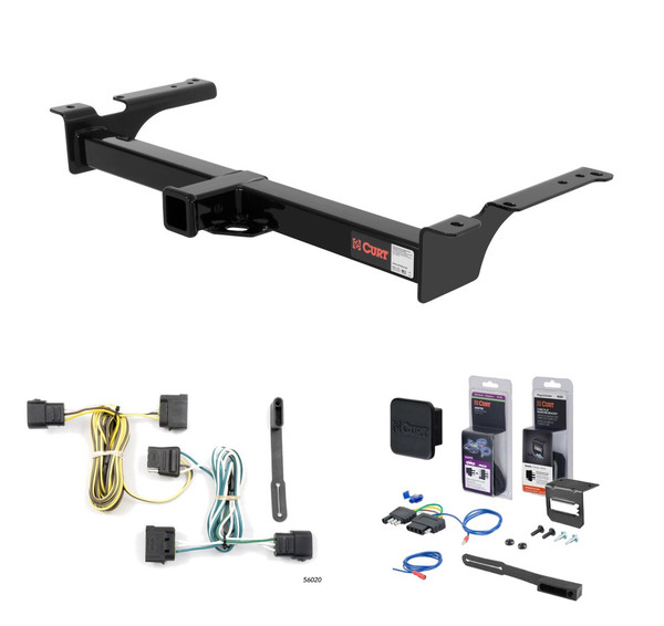 2004 - 2006 Ford Econoline van Curt 2" Class 3 Trailer Tow Hitch + 5-Flat Wiring Kit Tow Boat/Utility Trailer with Surge Brakes 13053 - CURT