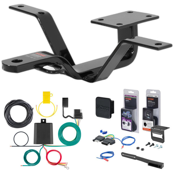 89 - 94 Subaru Justy Curt FLAT, Class 1 Trailer Tow Hitch + 5-Flat Wiring Kit Tow Boat/Utility Trailer with Surge Brakes 11629 - CURT