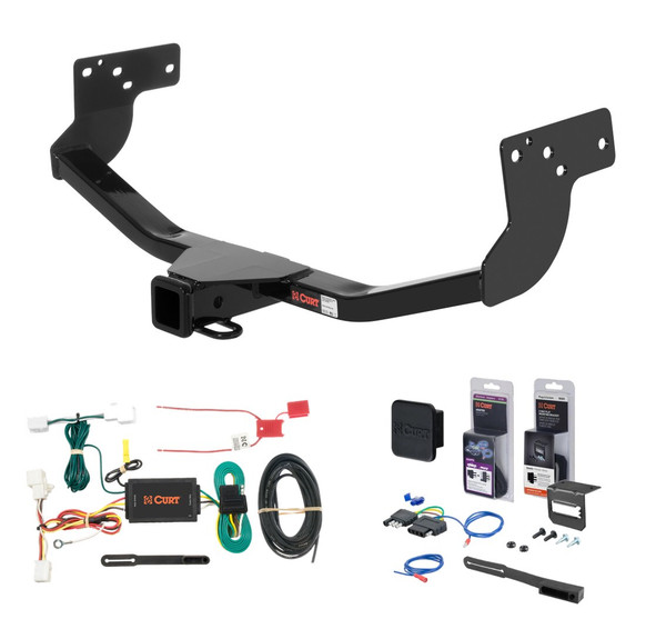 2007 - 2015 Mazda CX-9 Curt 2" Class 3 Trailer Tow Hitch + 5-Flat Wiring Kit Tow Boat/Utility Trailer with Surge Brakes 13575 - CURT