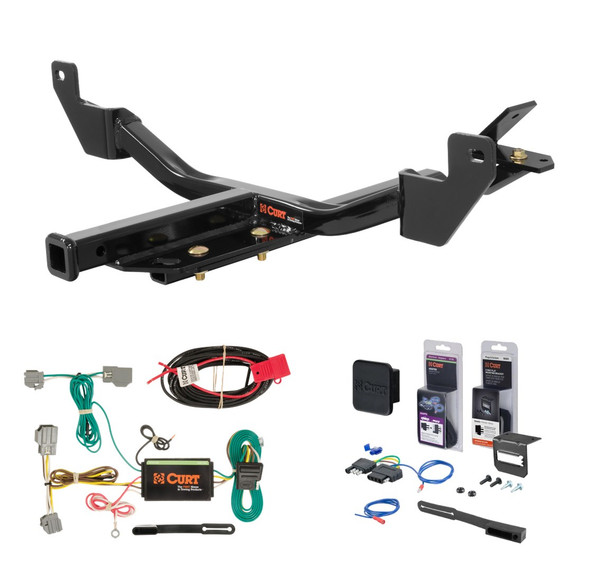 2014 - 2020 Chevrolet Impala Curt 1-1/4" Class 2 Trailer Tow Hitch + 5-Flat Wiring Kit Tow Boat/Utility Trailer with Surge Brakes 12115 - CURT