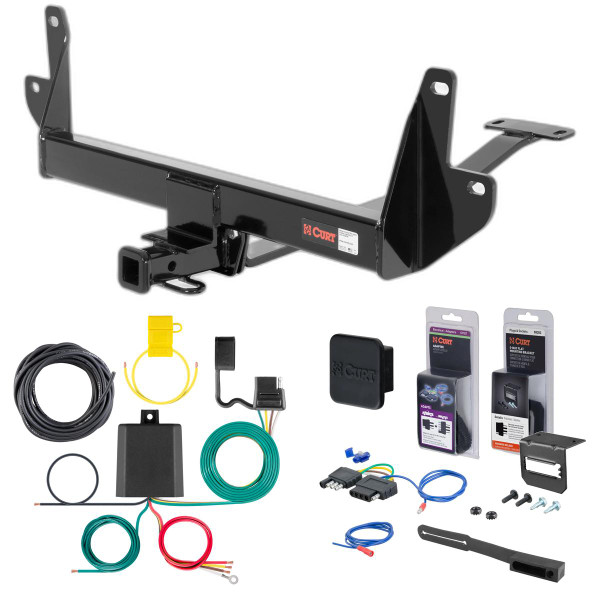 07 - 08 BMW 335xi Sedan, single muffler, gas models Curt 1-1/4" Class 1 Trailer Tow Hitch + 5-Flat Wiring Kit Tow Boat/Utility Trailer with Surge Brakes 11033 - CURT