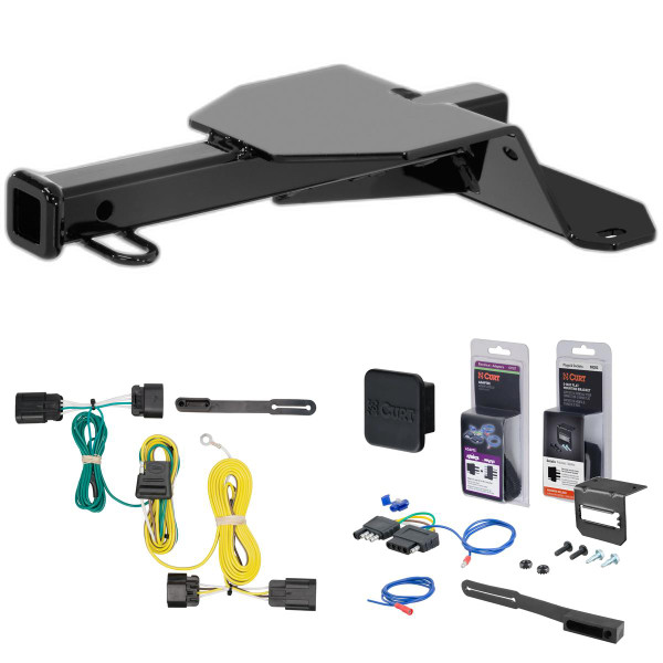 14 - 15 Chevrolet Camaro Convertible w/ LED Tailights, excluding ground effects Curt 1-1/4" Class 1 Trailer Tow Hitch + 5-Flat Wiring Kit Tow Boat/Utility Trailer with Surge Brakes 11222 - CURT