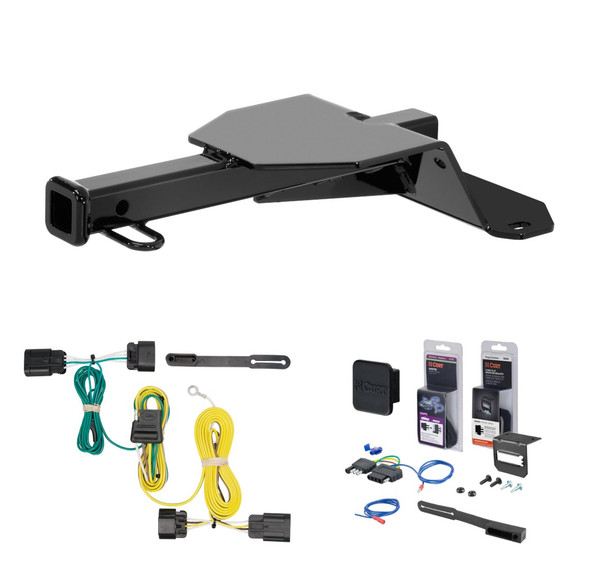 2011 - 2015 Chevrolet Camaro Convertible w/ LED Tailights, excluding ground effects Curt 1-1/4" Class 1 Trailer Tow Hitch + 5-Flat Wiring Kit Tow Boat/Utility Trailer with Surge Brakes 11222 - CURT