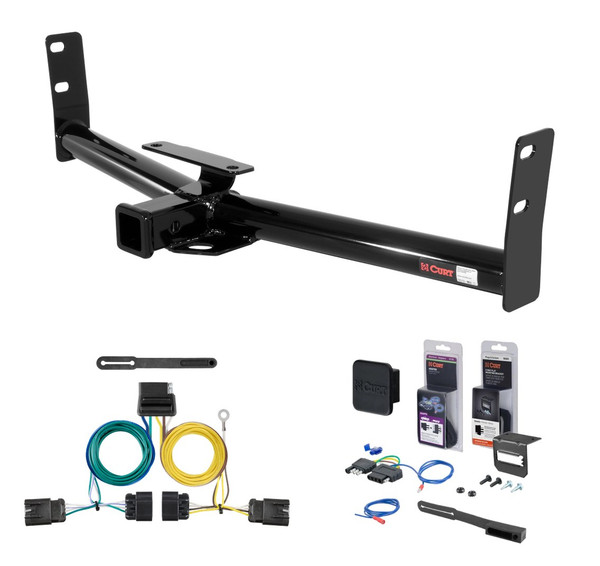 2010 - 2017 Chevrolet Equinox Curt 2" Class 3 Trailer Tow Hitch + 5-Flat Wiring Kit Tow Boat/Utility Trailer with Surge Brakes 13591 - CURT