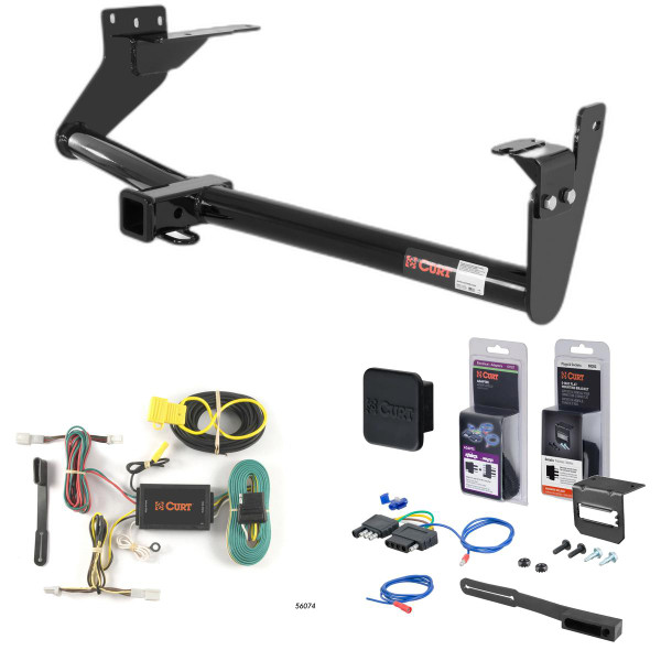 09 - 12 Infiniti FX35 Curt 2" Class 3 Trailer Tow Hitch + 5-Flat Wiring Kit Tow Boat/Utility Trailer with Surge Brakes 13554 - CURT