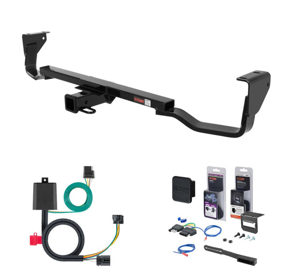 2007 - 2012 Hyundai Veracruz Curt 2" Class 3 Trailer Tow Hitch + 5-Flat Wiring Kit Tow Boat/Utility Trailer with Surge Brakes 13545 - CURT