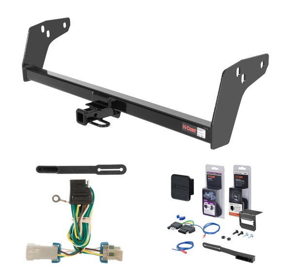 1998 - 2004 Chevrolet S10 Curt 1-1/4" Class 2 Trailer Tow Hitch + 5-Flat Wiring Kit Tow Boat/Utility Trailer with Surge Brakes 12011 - CURT