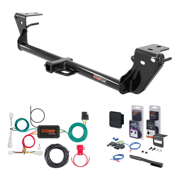 2013 - 2018 Lexus ES350 Curt 1-1/4" Class 1 Trailer Tow Hitch + 5-Flat Wiring Kit Tow Boat/Utility Trailer with Surge Brakes 11362 - CURT
