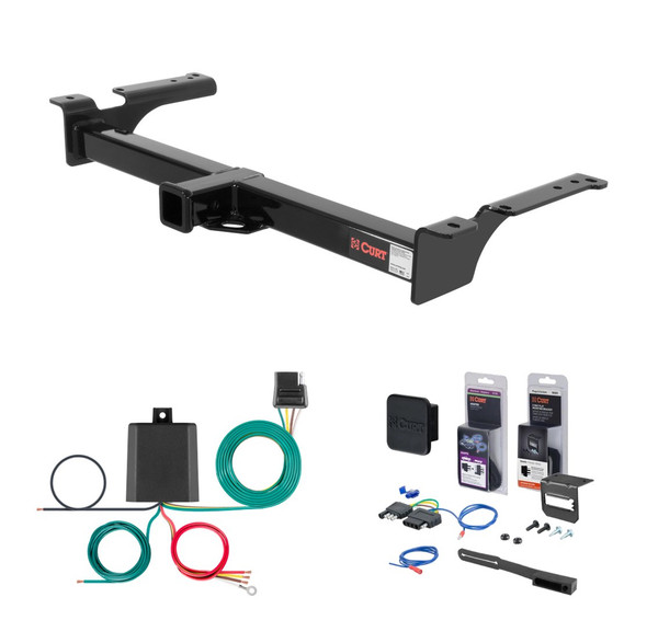 1975 - 1991 Ford Econoline van Curt 2" Class 4 Trailer Tow Hitch + 5-Flat Wiring Kit Tow Boat/Utility Trailer with Surge Brakes 14053 - CURT